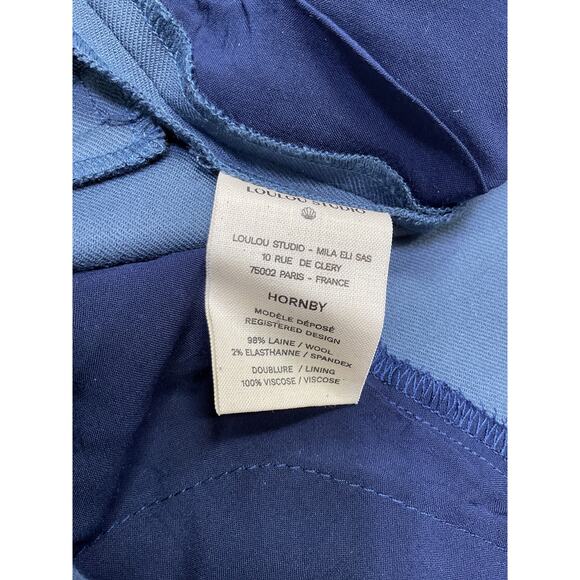 Loulou Studio 'Hornby' Blue Wool Skirt XS - Picture 5 of 5